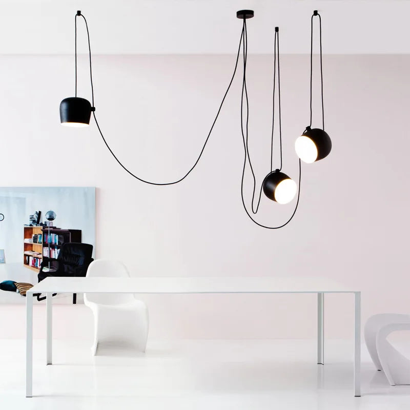 Italian Industrial Flos Black and White LED Lighting pendant light